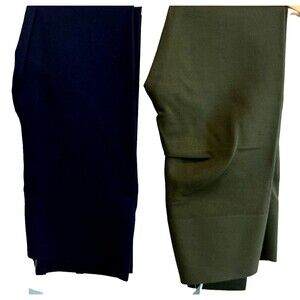 NWT Ann Taylor Loft Sz XXSP Leggings Lot Navy Olive Green Ponte Stretch Ankle